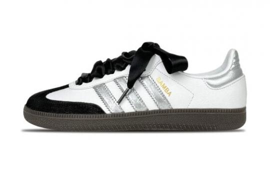 Кроссовки Adidas Originals SAMBA OG Skateboard Shoes Women's Low-Top Silver B75806