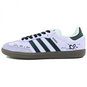 Кроссовки Adidas Originals SAMBA OG Skateboard Shoes Unisex Low-Top White Purple Green B75806