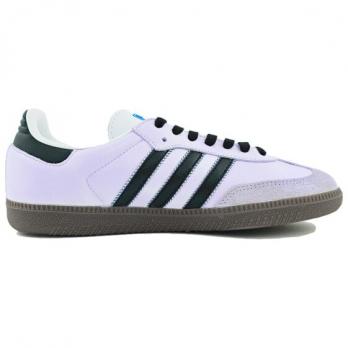 Кроссовки Adidas Originals SAMBA OG Skateboard Shoes Unisex Low-Top White Purple Green B75806