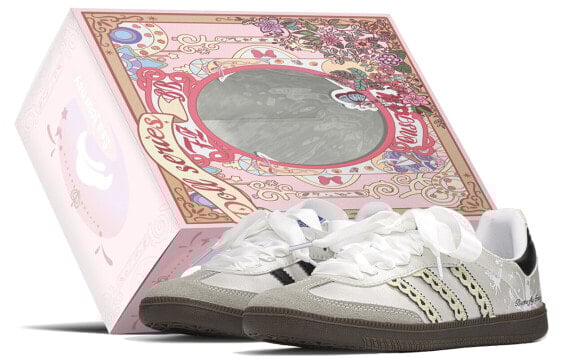 Кроссовки Adidas Originals Samba Skateboard Shoes Unisex Low-Top White Gold/Silver B75806