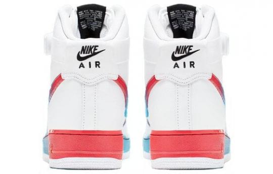 Кроссовки Nike Air Force 1 High Gradient White Blue Fury Ember Glow CJ0525-100