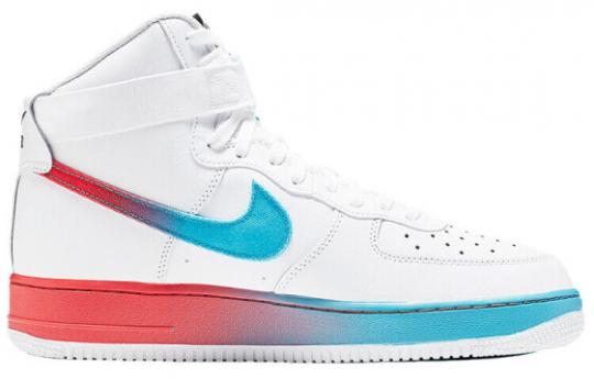 Кроссовки Nike Air Force 1 High Gradient White Blue Fury Ember Glow CJ0525-100