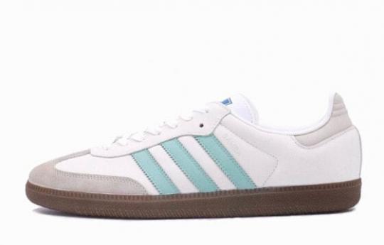 Кроссовки Adidas Originals SAMBA OG Skateboard Shoes Unisex Low-Top Cyan/Beige B7580(