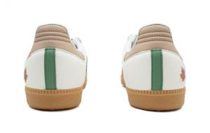 Кроссовки Adidas Originals SAMBA OG Skateboard Shoes Unisex Low-Top White Brown/Green IE3437