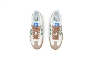 Кроссовки Adidas Originals SAMBA OG Skateboard Shoes Unisex Low-Top White Brown/Green IE3437