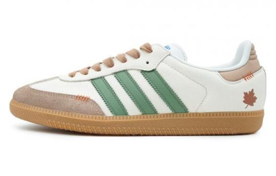 Кроссовки Adidas Originals SAMBA OG Skateboard Shoes Unisex Low-Top White Brown/Green IE3437