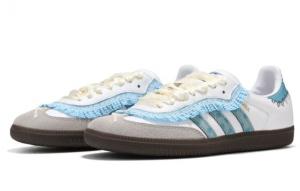 Кроссовки Adidas Originals Samba Skateboard Shoes Unisex Low-Top White Blue B75806