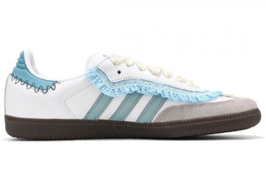 Кроссовки Adidas Originals Samba Skateboard Shoes Unisex Low-Top White Blue B75806