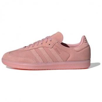 Кроссовки Adidas Originals SAMBA OG Skateboard Shoes Women's Low-Top Pink Purple JS0194