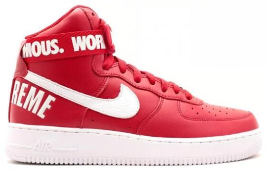 Кроссовки Nike Air Force 1 High Supreme World Famous Red 698696-610