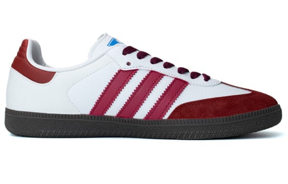 Кроссовки Adidas Originals SAMBA OG Skateboard Shoes Unisex Low-Top White Red B75806