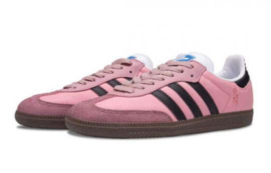 Кроссовки Adidas Originals SAMBA OG Skateboard Shoes Unisex Low-Top Pink Black B75806