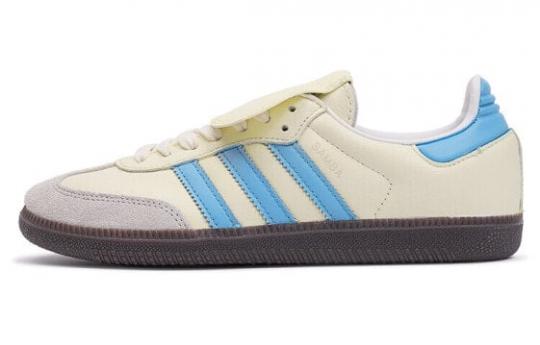 Кроссовки Adidas Originals Samba Skateboard Shoes Women's Low-Top Milk White/Blue IG1024