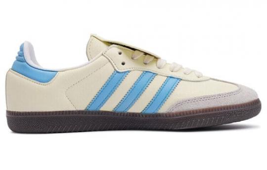 Кроссовки Adidas Originals Samba Skateboard Shoes Women's Low-Top Milk White/Blue IG1024