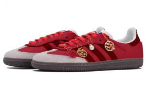 Кроссовки Adidas Originals Samba Skateboard Shoes Unisex Low-Top Red/Gray IG1024