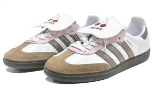 Кроссовки Adidas Originals Samba Skateboard Shoes Unisex Low-Top White Pink/Brown B75806