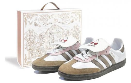 Кроссовки Adidas Originals Samba Skateboard Shoes Unisex Low-Top White Pink/Brown B75806