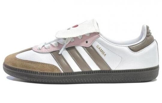 Кроссовки Adidas Originals Samba Skateboard Shoes Unisex Low-Top White Pink/Brown B75806