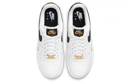 Кроссовки Nike Air Force 1 Low '07 Essential White Black Gold Mini Swoosh Women's CZ0270-102