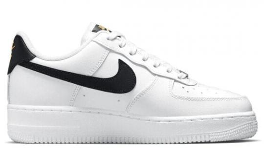 Кроссовки Nike Air Force 1 Low '07 Essential White Black Gold Mini Swoosh Women's CZ0270-102