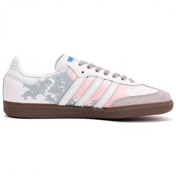 Кроссовки Adidas Originals SAMBA OG Skateboard Shoes Unisex Low-Top White Pink/Blue B75806