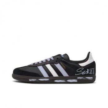 Кроссовки Adidas Originals Samba Skateboard Shoes Unisex Low-Top Black And White/Purple B75807