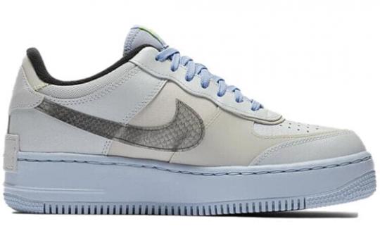 Кроссовки Nike Air Force 1 Low Shadow Pure Platinum Snakeskin Blue Women's CV3027-001