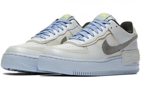 Кроссовки Nike Air Force 1 Low Shadow Pure Platinum Snakeskin Blue Women's CV3027-001