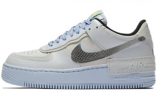 Кроссовки Nike Air Force 1 Low Shadow Pure Platinum Snakeskin Blue Women's CV3027-001