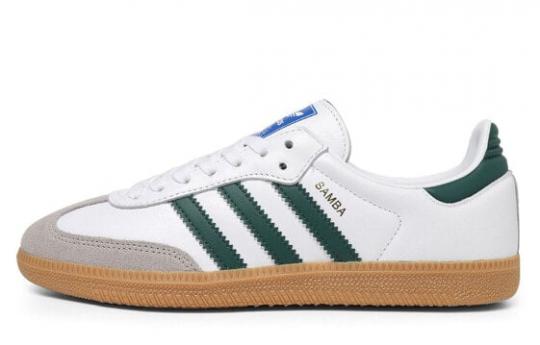 Кроссовки Adidas Originals SAMBA OG Skateboard Shoes Unisex Low-Top Green Blue IE3437