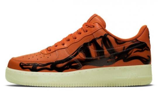 Кроссовки Nike Air Force 1 Low Orange Skeleton Halloween 2020 CU8067-800