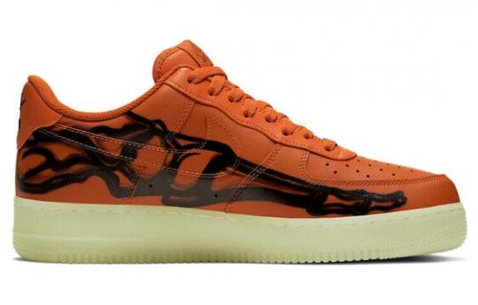 Кроссовки Nike Air Force 1 Low Orange Skeleton Halloween 2020 CU8067-800