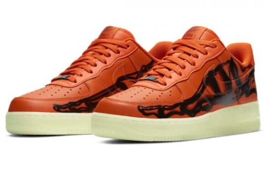 Кроссовки Nike Air Force 1 Low Orange Skeleton Halloween 2020 CU8067-800