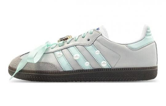 Кроссовки Adidas Originals Samba Skateboard Shoes Unisex Low-Top Cyan/Grey/Silver B75806