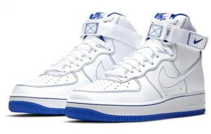 Кроссовки Nike Air Force 1 High White Royal Blue Contrast Stitch CV1753-101