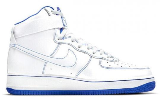 Кроссовки Nike Air Force 1 High White Royal Blue Contrast Stitch CV1753-101