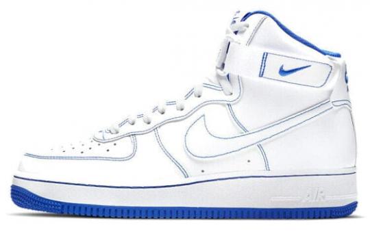 Кроссовки Nike Air Force 1 High White Royal Blue Contrast Stitch CV1753-101