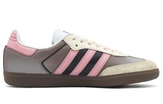 Кроссовки Adidas Originals SAMBA OG Skateboard Shoes Unisex Low-Top Beige Pink Brown IG1024