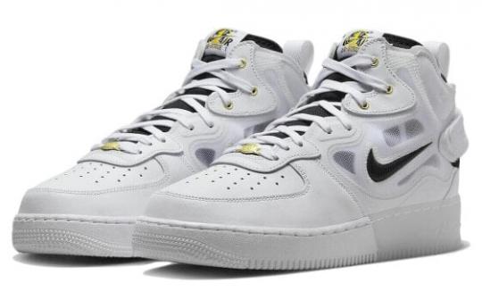 Кроссовки Nike Air Force 1 Mid React 40th Anniversary White Black DQ7668-100