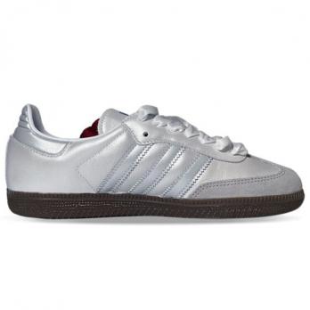 Кроссовки Adidas Originals SAMBA OG Skateboard Shoes Unisex Low-Top Silver/Red B75806