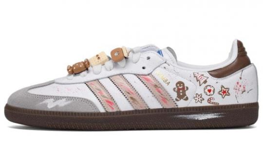 Кроссовки Adidas Originals SAMBA OG Skateboard Shoes Unisex Low-Top Gray White Brown B75806