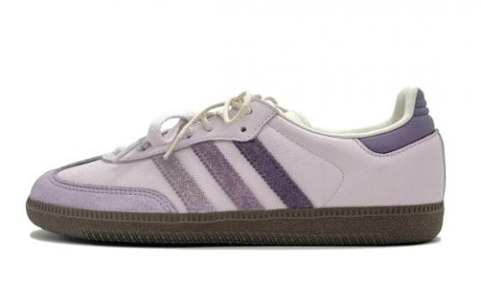 Кроссовки Adidas Originals SAMBA OG Skateboard Shoes Women's Low-Top Purple/Beige IE0875