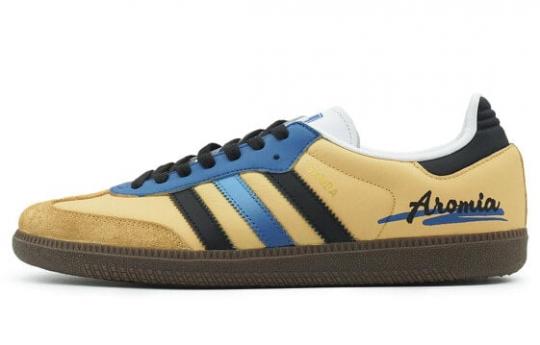 Кроссовки Adidas Originals SAMBA OG Skateboard Shoes Unisex Low-Top Yellow Blue B75806