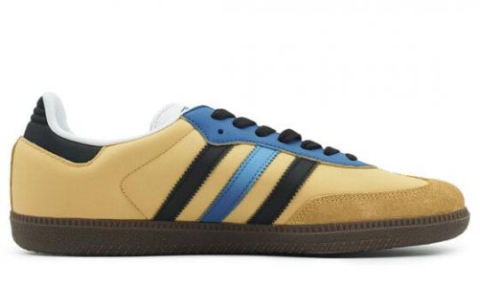 Кроссовки Adidas Originals SAMBA OG Skateboard Shoes Unisex Low-Top Yellow Blue B75806