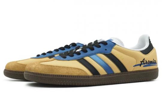 Кроссовки Adidas Originals SAMBA OG Skateboard Shoes Unisex Low-Top Yellow Blue B75806