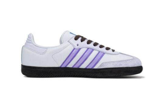 Кроссовки Adidas Originals SAMBA OG Skateboard Shoes Unisex Low-Top White Gray Purple B75806