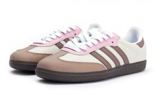 Кроссовки Adidas Originals Samba Skateboard Shoes Unisex Low-Top Pink/Brown Beige B75806