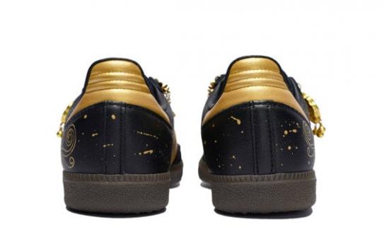 Кроссовки Adidas Originals SAMBA OG Skateboard Shoes Unisex Low-Top Gold Black B75807