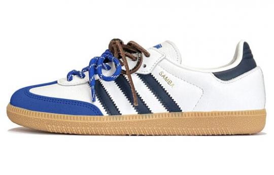 Кроссовки Adidas Originals Samba Skateboard Shoes Unisex Low-Top White Blue IF3814