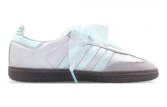 Кроссовки Adidas Originals Samba Skateboard Shoes Unisex Low-Top Silver/Cyan B75806